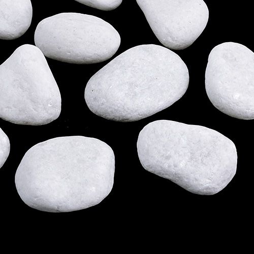 Floristik24 Seixos na rede Branco 2,5cm - 4cm 1kg