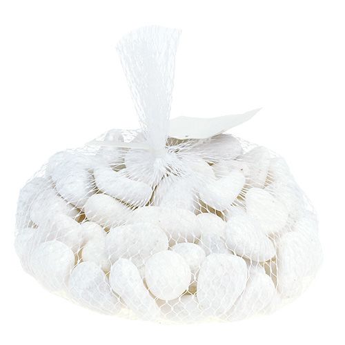 Floristik24 Seixos na rede Branco 2,5cm - 4cm 1kg