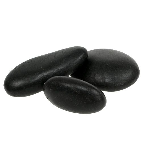 Floristik24 Seixos pretos 4cm - 7cm 1kg