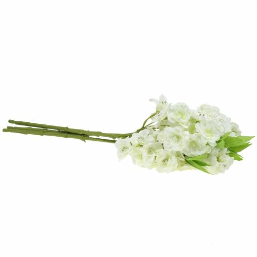 Floristik24 Ramo de cereja creme 45 cm 3 unidades para decoração