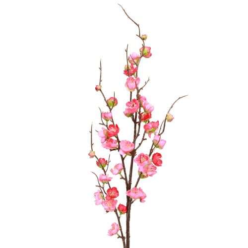 Itens Ramo de flor de cerejeira decoração ramo artificial rosa escuro 96cm 2 peças