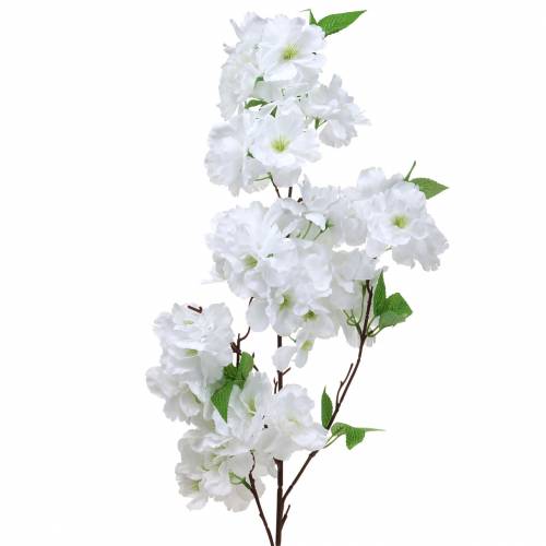 Floristik24 Ramo de flor de cerejeira branco artificial 103 cm