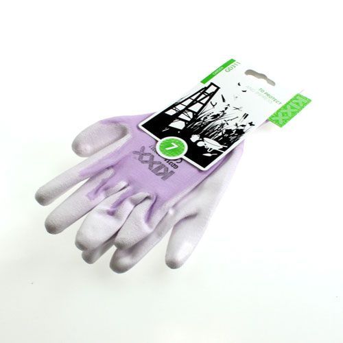 Itens Kixx luvas de jardim branco, lilás tamanho 8