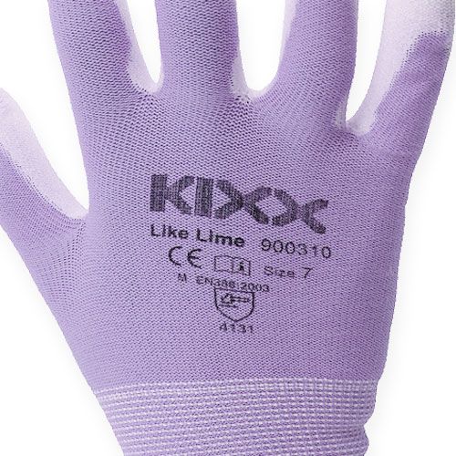 Floristik24 Kixx luvas de jardim tamanho 7 branco, lilás