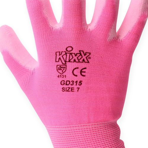 Itens Kixx luvas de jardim tamanho 7 rosa, rosa