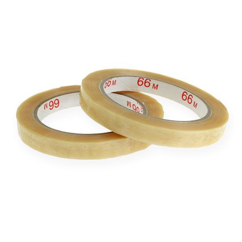 Floristik24 Fita adesiva 12mm x 66m PVC neutro 12 un