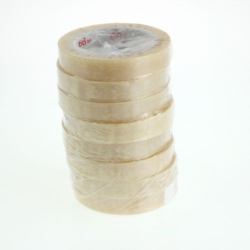 Floristik24 Fita adesiva 12mm x 66m PVC neutro 12 un