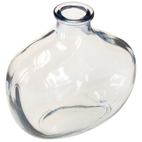 Floristik24 Vaso de vidro pequeno transparente moderno mini vaso de vidro 11×6×10cm 3 peças