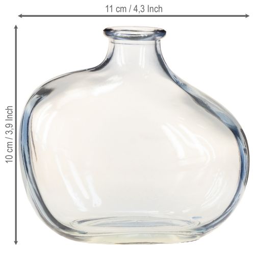 Itens Vaso de vidro pequeno transparente moderno mini vaso de vidro 11×6×10cm 3 peças
