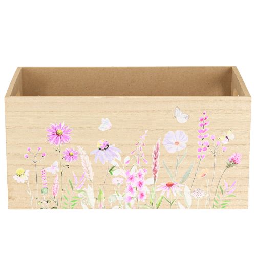 Itens Caixa de madeira pequena caixa de madeira flores borboleta 30x18cm