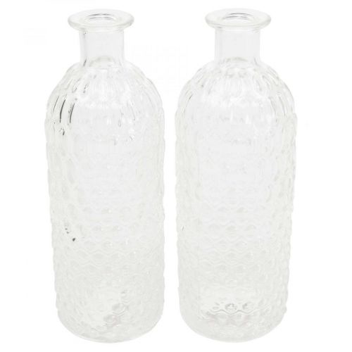 Floristik24 Vaso de vidro pequeno vaso de favo de mel vaso decorativo vidro H20cm 6pcs