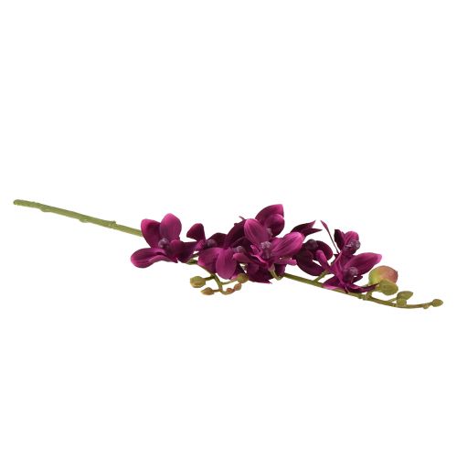 Itens Orquídea pequena Phalaenopsis flor artificial roxa escura 30cm