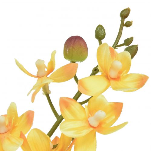 Itens Orquídea pequena Phalaenopsis artificial amarela 30cm