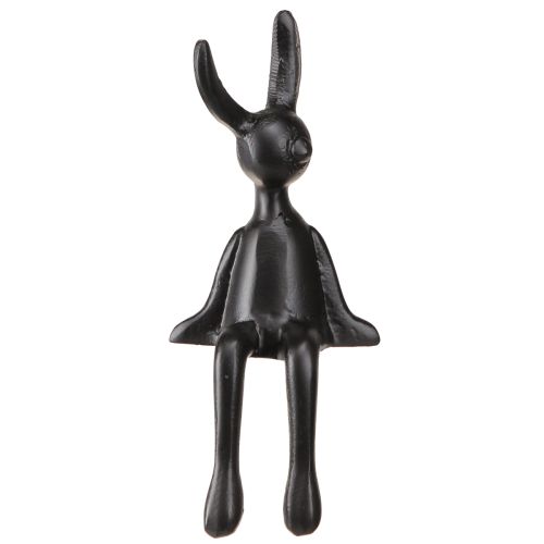 Itens Banqueta pequena com borda coelhinho da Páscoa metal preto 9×9×21cm