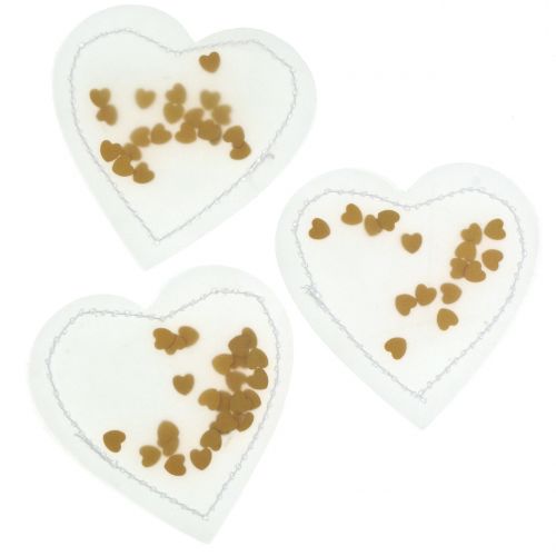 Itens Coração de confete ouro 5cm 24pcs