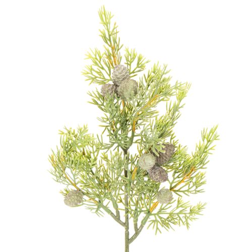 Ramo artificial de conífera com pinhas para decoração de mesa, 39 cm, 4 peças