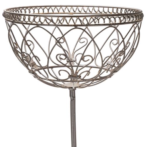 Cesto de jardim em metal, item decorativo em estilo vintage para uso elegante ao ar livre, 95 cm