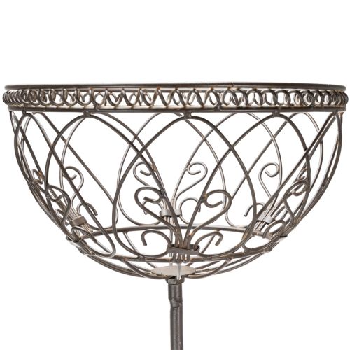 Itens Cesto de jardim em metal, item decorativo em estilo vintage para uso elegante ao ar livre, 95 cm