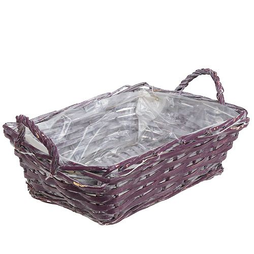 Cesta quadrada 29cm x 23cm Alt.10cm roxo escuro