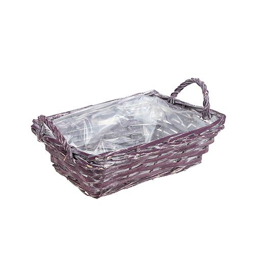 Cesta quadrada roxa escura 25cm x 18cm Alt.10cm