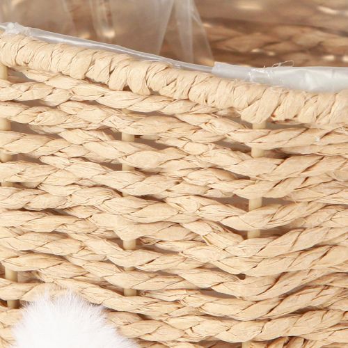 Itens Cesta de Páscoa com motivo de coelho, decoração natural para a Páscoa, 32 cm