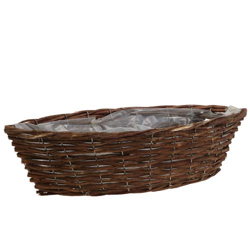 Cesta cesta de plantas trançada planta barco L44cm H11cm