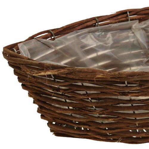 Floristik24 Cesta cesta de plantas trançada planta barco L44cm H11cm