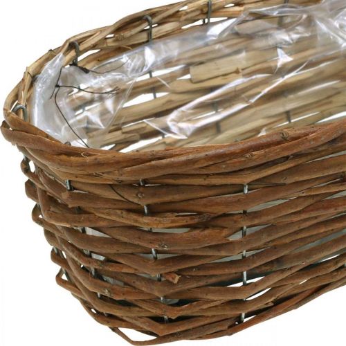 Floristik24 Cesto de flores, cesto para plantar, decoração de flores naturais L31cm A11,5cm