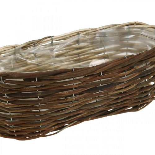 Floristik24 Cesto para plantar, decorações florais, cesto de madeira natural C35cm 11,5cm