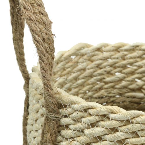 Floristik24 Cesta de sisal Ø37 / 30 / 25cm 3 unidades