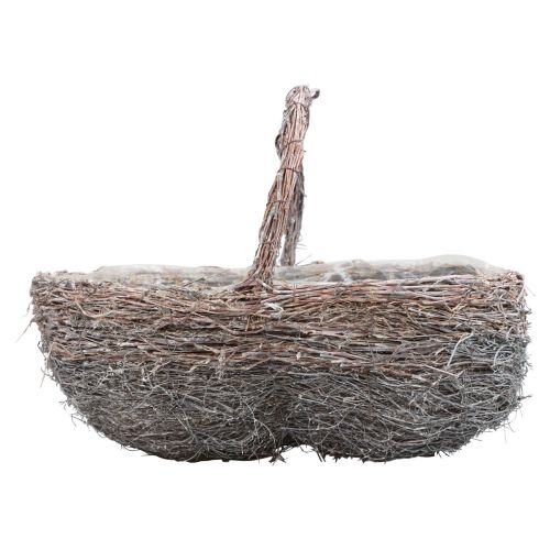 Floristik24 Cesto com alça cesto para plantas caiado 40/34/27cm conjunto de 3