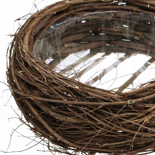 Floristik24 Tigela para cesta Cesta de Páscoa marrom escuro Ø26 / Ø15cm conjunto de 2