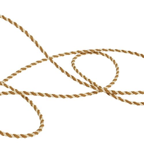 Floristik24 Cordão creme-caramelo 1mm 25m