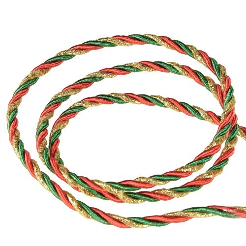 Itens Cordão vermelho verde dourado cordão decorativo cordão tricolor fita 3mm 25m
