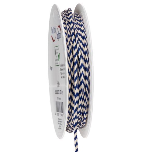 Fita/cordão listrado para decoração criativa de presentes, 3 mm de espessura, 20 m de comprimento.