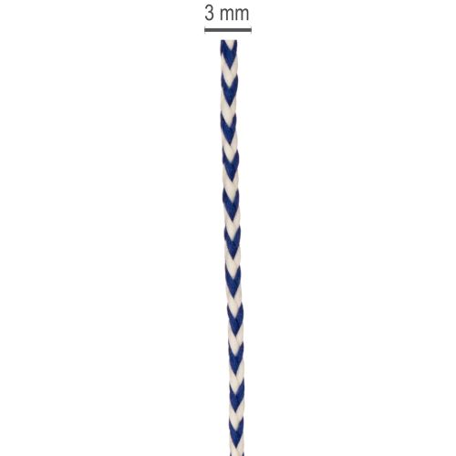 Fita/cordão listrado para decoração criativa de presentes, 3 mm de espessura, 20 m de comprimento. | Floristik24.pt