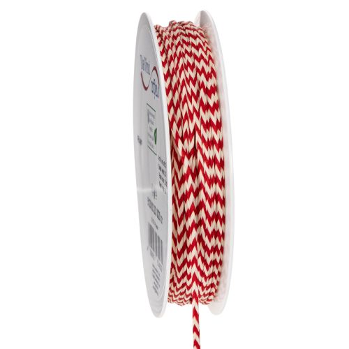 Cordão em ziguezague em rolo para artesanato e embalagens, 3 mm de diâmetro, 20 m de comprimento. comprar | Floristik24.pt
