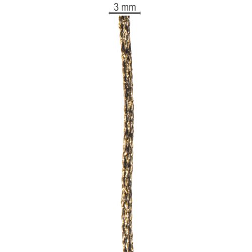 Cordão brilhante para embrulho de presentes e decoração, 3mm, 20m | Floristik24.pt
