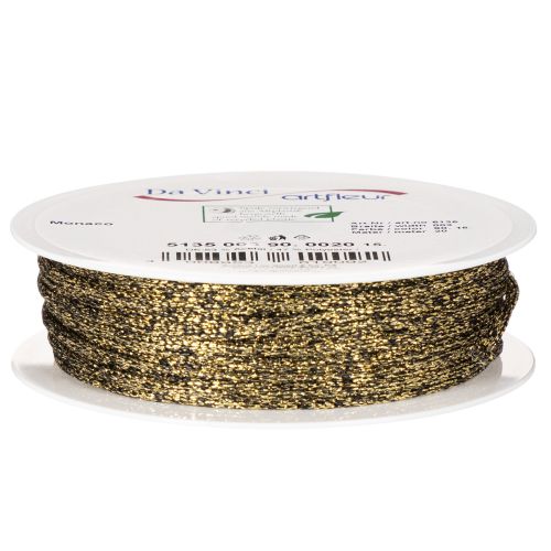 Cordão brilhante para embrulho de presentes e decoração, 3mm, 20m | Floristik24.pt