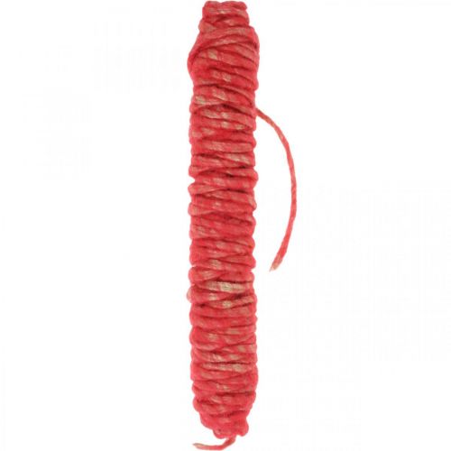 Floristik24 Cordão de feltro cordão vintage para confecção de vermelho 30m