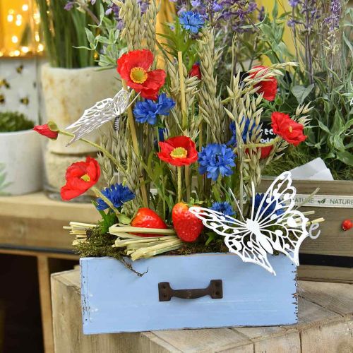 Floristik24 Flores artificiais de centáurea em azul 55 cm 6 unidades