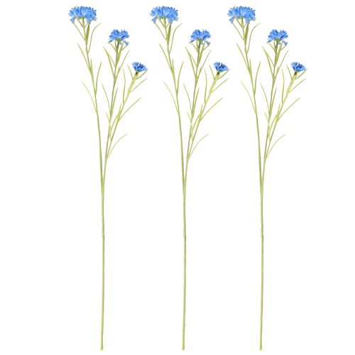 Itens Centáureas artificiais azuis flores artificiais verão 85cm 3 unidades