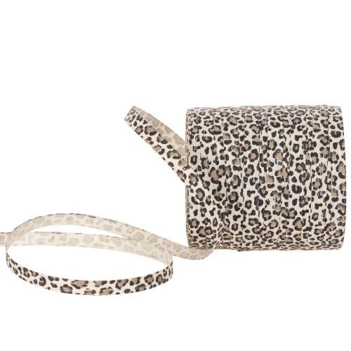 Fita de presente com estampa de leopardo para decoração criativa, fita para enrolar, 10 mm, 100 m