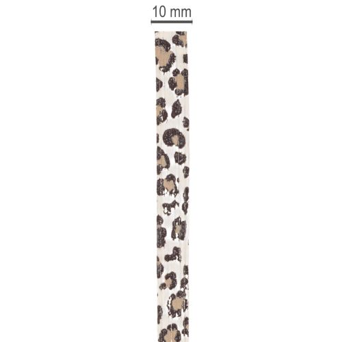 Fita de presente com estampa de leopardo para decoração criativa, fita para enrolar, 10 mm, 100 m | Floristik24.pt