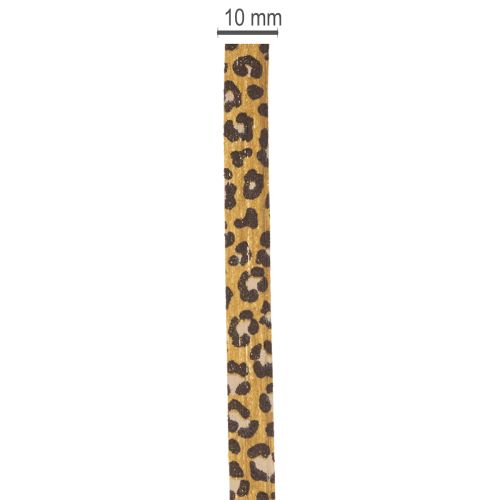 Fita encaracolada, estampa de leopardo, fita para embrulho criativo de presentes, 10 mm, 100 m | Floristik24.pt