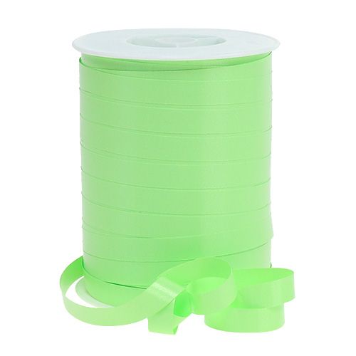 Floristik24 Fita ondulante verde limão 10mm 250m