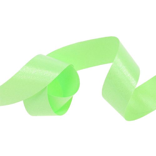 Floristik24 Fita ondulante verde limão 10mm 250m