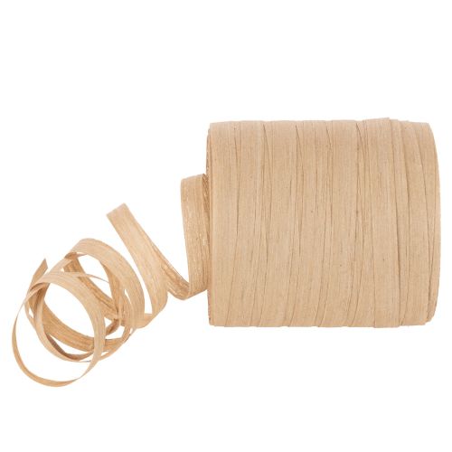 Fita de cetim de fibra natural para presentes, 10mm, 100m comprar | Floristik24.pt
