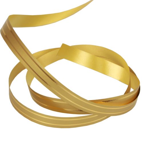 Itens Fita ondulada fita para presente dourada com listras douradas 10mm 250m