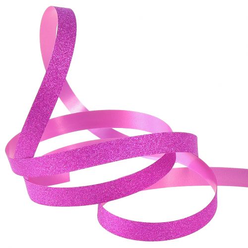 Itens Fita para presente com Glitter Magnetico Metálico Rosa 10mm 100m